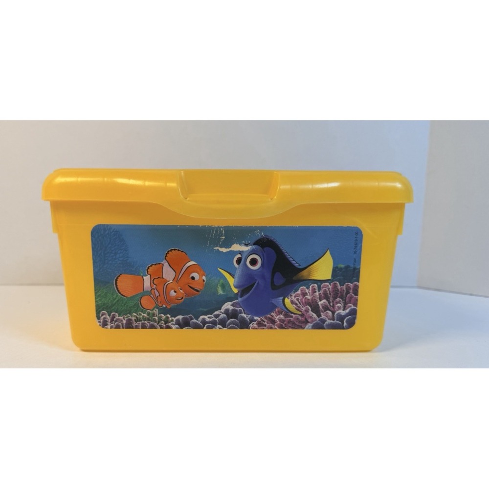 VTG Huggies Finding Nemo Reusable Wipes Container Empty Yellow RARE HTF